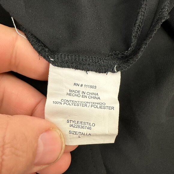 Black Sleeveless Slip Dress By Meraki Size L 100% Polyester Lightweight Minimali - Picture 5 of 7